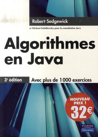 Couverture du livre « Algorithmes en java (3e édition) » de Robert Sedgewick aux éditions Pearson
