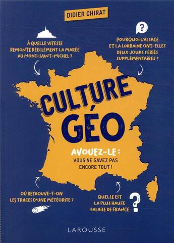 Couverture du livre « Culture géo » de Didier Chirat aux éditions Larousse