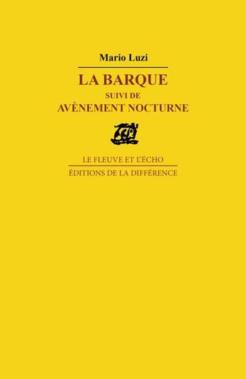 Couverture du livre « Barque (la) » de Mario Luzi aux éditions La Difference