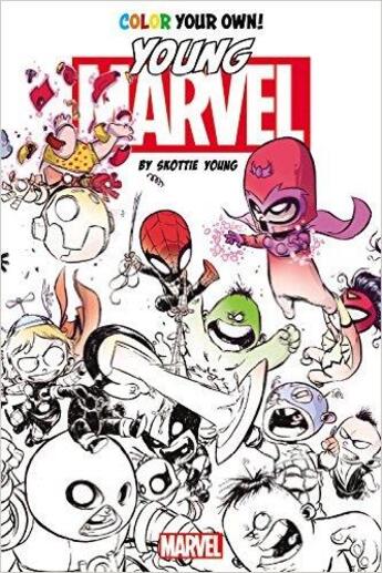 Couverture du livre « Color your own Young Marvel » de Scottie Young aux éditions Marvel France