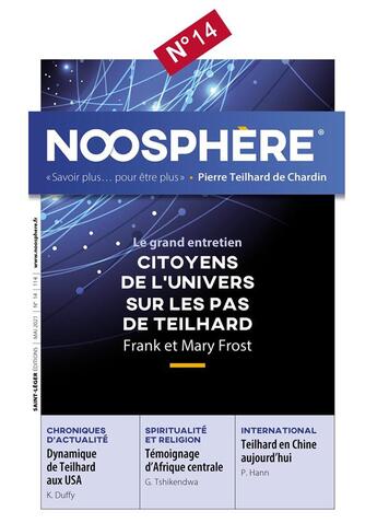 Couverture du livre « Noosphere n 14 - citoyens de l'univers sur les pas de teilhard » de  aux éditions Saint-leger