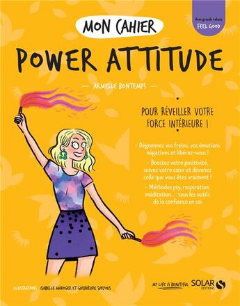 Couverture du livre « MON CAHIER ; power attitude » de Isabelle Maroger et Guenievre Suryous et Armelle Bontemps aux éditions Solar