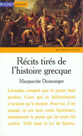 Couverture du livre « Recits Tires De L'Histoire Grecque » de Desmurger M aux éditions Pocket
