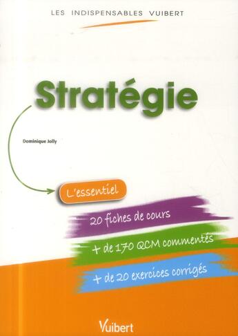 Couverture du livre « Stratégie » de Dominique Jolly aux éditions Vuibert