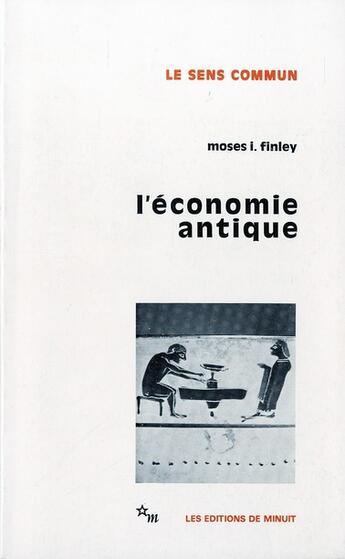 Couverture du livre « Economie antique » de Finley/Higgs aux éditions Minuit