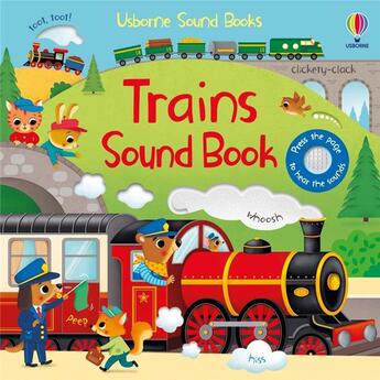 Couverture du livre « Trains sound book » de Sam Taplin et Federica Iossa aux éditions Usborne