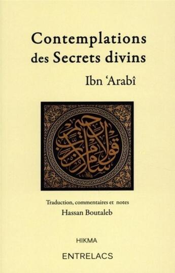 Couverture du livre « Les contemplations divines » de Ibn 'Arabi aux éditions Medicis Entrelacs