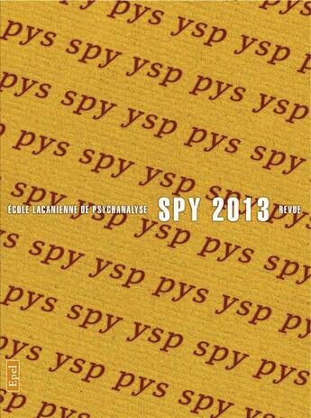 Couverture du livre « Spy 2013 revue » de  aux éditions Epel