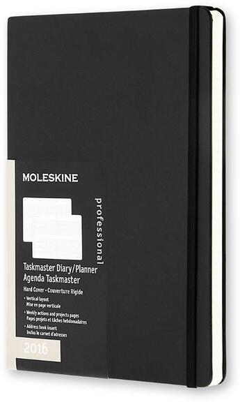 Couverture du livre « Agenda taskmaster très grand format noir 2016 couverture rigide » de  aux éditions Moleskine