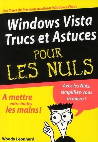 Couverture du livre « Windows Vista pour les nuls ; trucs et astuces » de Woody Leonhard aux éditions First Interactive