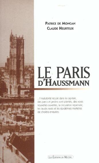 Couverture du livre « Le paris d' haussmann broche » de De Moncan/Heurt aux éditions Mecene