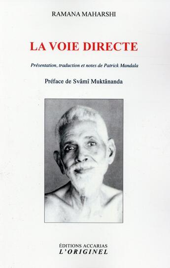 Couverture du livre « La voie directe » de Ramanamaharsi aux éditions Accarias-originel