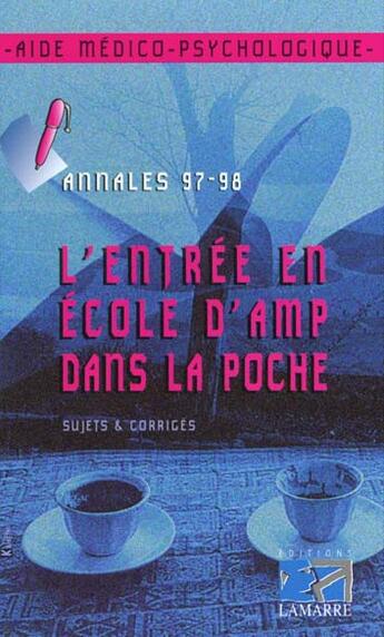 Couverture du livre « Leentree en ecole d'amp dans la poche annal » de  aux éditions Lamarre