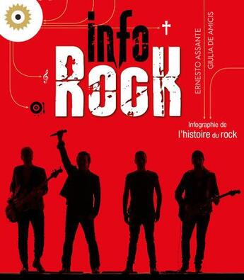 Couverture du livre « Inforock : infographie de l'histoire du rock » de Ernesto Assante et Giulia De Amicis aux éditions White Star