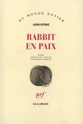 Couverture du livre « Rabbit en paix » de John Updike aux éditions Gallimard