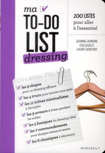 Couverture du livre « Ma to-do dressing » de Jeanne-Aurore Colleuille et Laure Gontier aux éditions Marabout