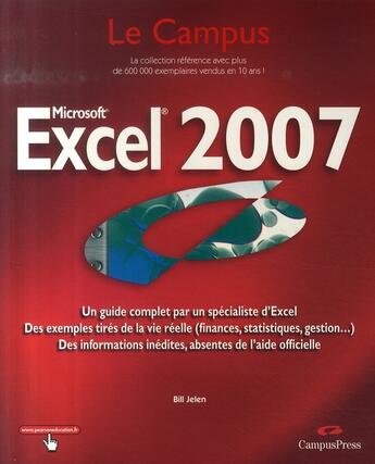 Couverture du livre « Excel 2007 » de Bill Jelen aux éditions Informatique Professionnelle