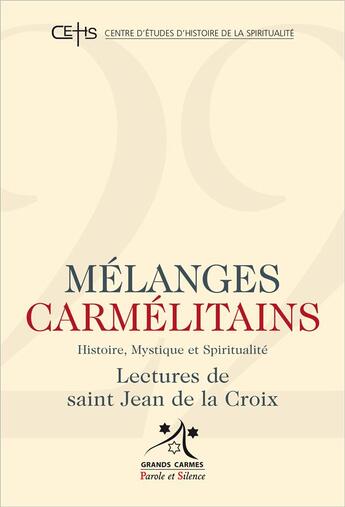 Couverture du livre « Mélanges carmélitains t.22 » de Grands Carmes aux éditions Parole Et Silence