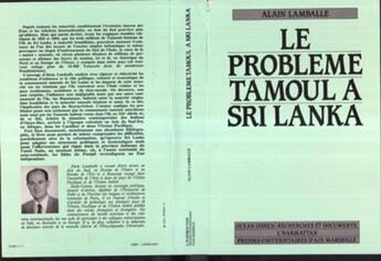 Couverture du livre « Le problème tamoul à Sri Lanka » de Alain Lamballe aux éditions L'harmattan