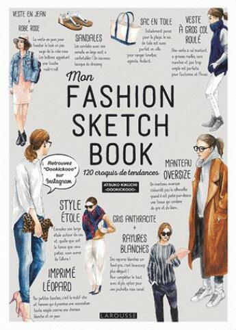 Couverture du livre « Mon fashion sketch book » de Atsuko Kikuchi aux éditions Dessain Et Tolra