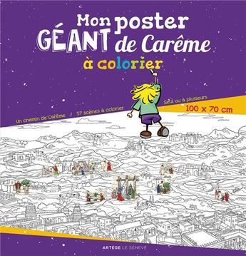 Couverture du livre « Mon poster geant de careme a colorier » de Regis Denel aux éditions Seneve