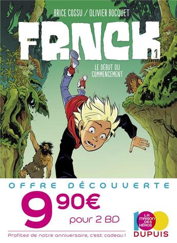 Couverture du livre « Frnck : Tome 1 et Tome 2 » de Olivier Bocquet et Brice Cossu aux éditions Dupuis