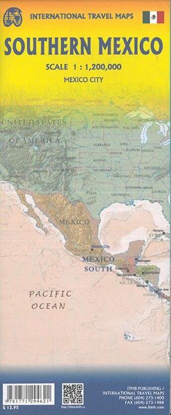 Couverture du livre « MEXICO SOUTH 1:1 000 000 » de  aux éditions Itm