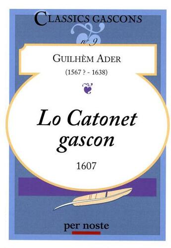 Couverture du livre « Lo catonet gascon » de Guilhem Ader aux éditions Per Noste