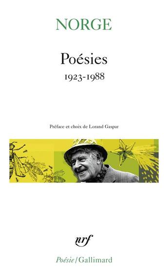 Couverture du livre « Poésies ; 1923-1988 » de Norge aux éditions Gallimard