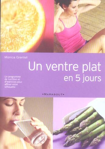 Couverture du livre « Un Ventre Plat En 5 Jours » de Monica Grenfell aux éditions Marabout