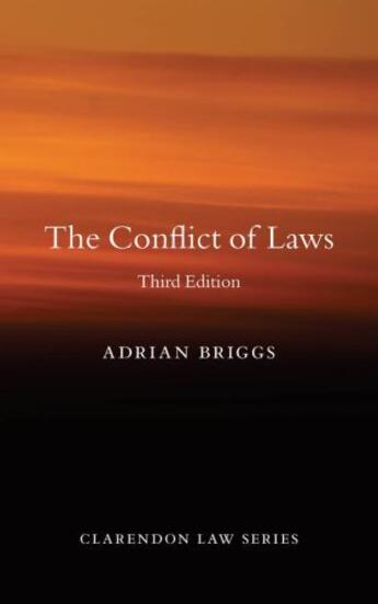 Couverture du livre « The Conflict of Laws » de Briggs Adrian aux éditions Oup Oxford