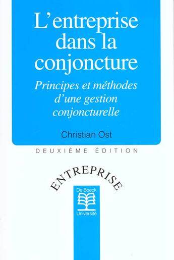 Couverture du livre « L'entreprise dans la conjoncture » de Ost aux éditions De Boeck