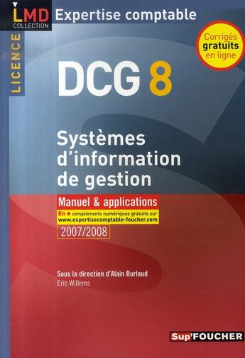 Couverture du livre « Systèmes d'information et de gestion ; dcg 8 » de E Willems aux éditions Foucher