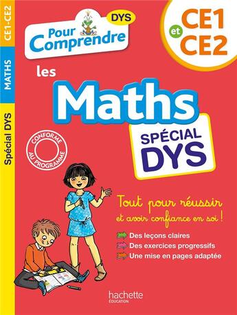 Couverture du livre « Maths ce1-ce2 dyslexie » de Bremont Laure aux éditions Hachette Education