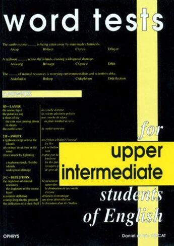 Couverture du livre « Word tests ; for upper intermediate students of english » de Turcat aux éditions Ophrys