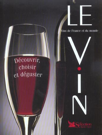Couverture du livre « Decouvrir, choisir et deguster le vin » de  aux éditions Selection Du Reader's Digest