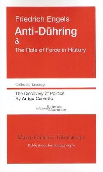 Couverture du livre « Anti-dühring & the role of force in history » de Friedrich Engels aux éditions Science Marxiste