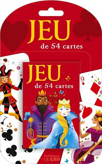 Couverture du livre « Jeu de 54 cartes rouge » de  aux éditions Lito