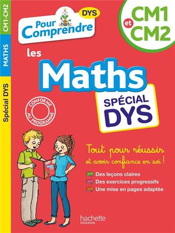 Couverture du livre « Maths cm1-cm2 dyslexie » de Bremont Laure aux éditions Hachette Education