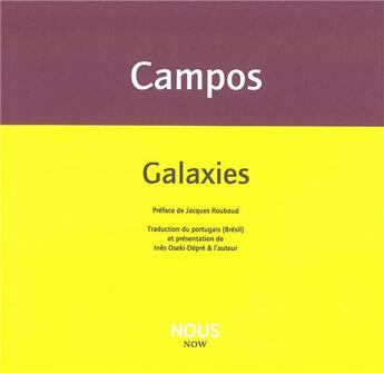 Couverture du livre « Galaxies » de Haroldo De Campos aux éditions Nous