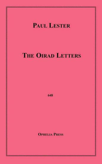 Couverture du livre « The Oirad Letters » de Paul Lester aux éditions Epagine