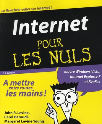 Couverture du livre « Internet pour les nuls » de John R. Levine aux éditions First Interactive