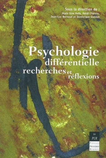 Couverture du livre « Recherches et reflexions » de Alain Von Hofe aux éditions Pu De Rennes
