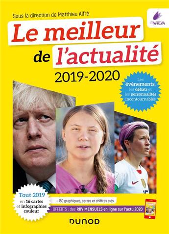 Couverture du livre « Le meilleur de l'actualité (édition 2019/2020) » de Matthieu Alfre aux éditions Dunod