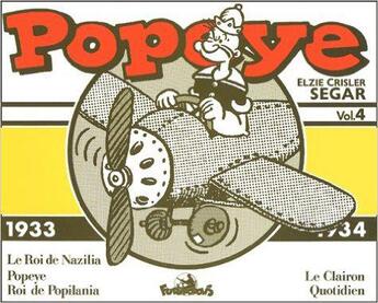 Couverture du livre « Popeye t.4 ; 1933-1934 » de Segar aux éditions Futuropolis