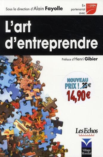 Couverture du livre « L'art d'entreprendre » de Alain Fayolle aux éditions Pearson