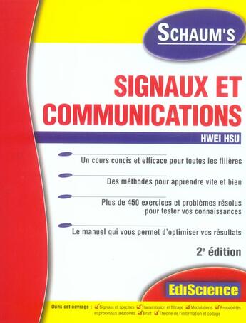 Couverture du livre « Signaux Et Communications » de Hwei Hsu aux éditions Ediscience
