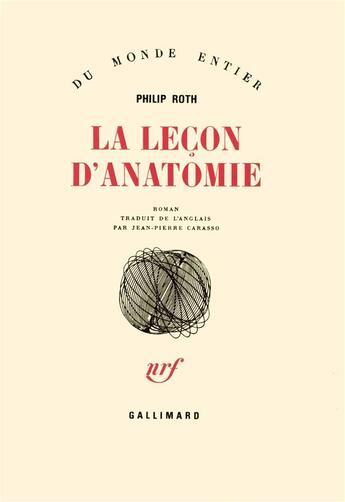 Couverture du livre « La leçon d'anatomie » de Philip Roth aux éditions Gallimard