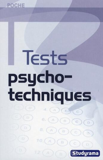 Couverture du livre « Tests psychotechniques » de  aux éditions Studyrama