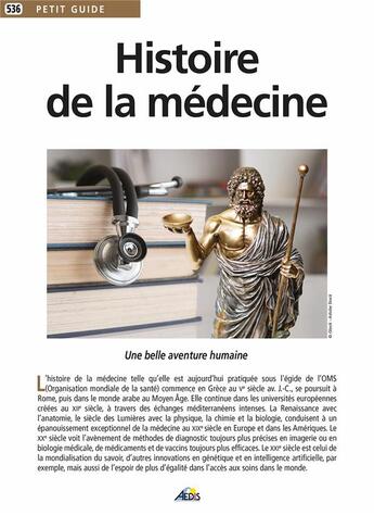 Couverture du livre « Histoire de la médecine » de  aux éditions Aedis